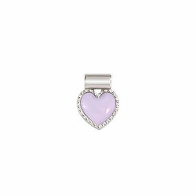 Nomination SeiMia Pendant, Lilac Heart, Silver & Enamel