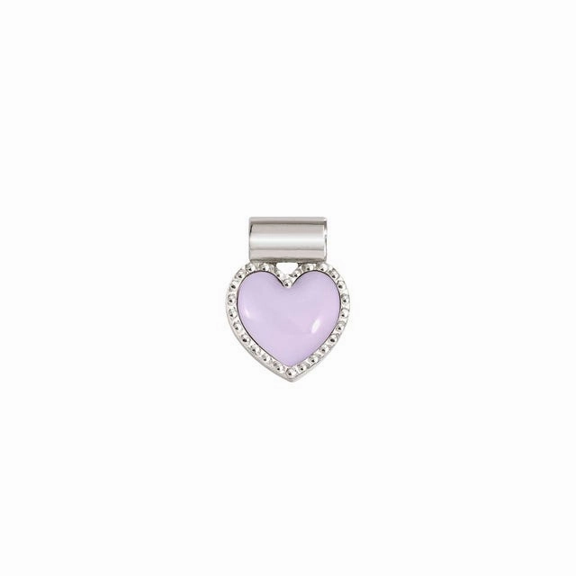 Nomination SeiMia Pendant, Lilac Heart, Silver & Enamel