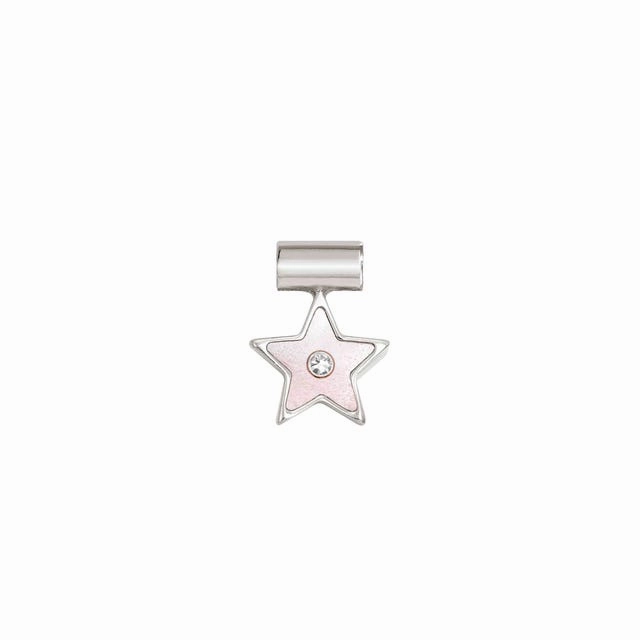 Nomination SeiMia Pendant, Pink Mother Of Pearl Star, Cubic Zirconia, Silver