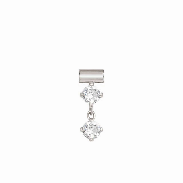 Nomination SeiMia Pendant, White Drop, Cubic Zirconia, Silver
