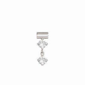 Nomination SeiMia Pendant, White Drop, Cubic Zirconia, Silver