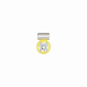Nomination SeiMia Pendant, Yellow, Cubic Zirconia, Silver & Enamel