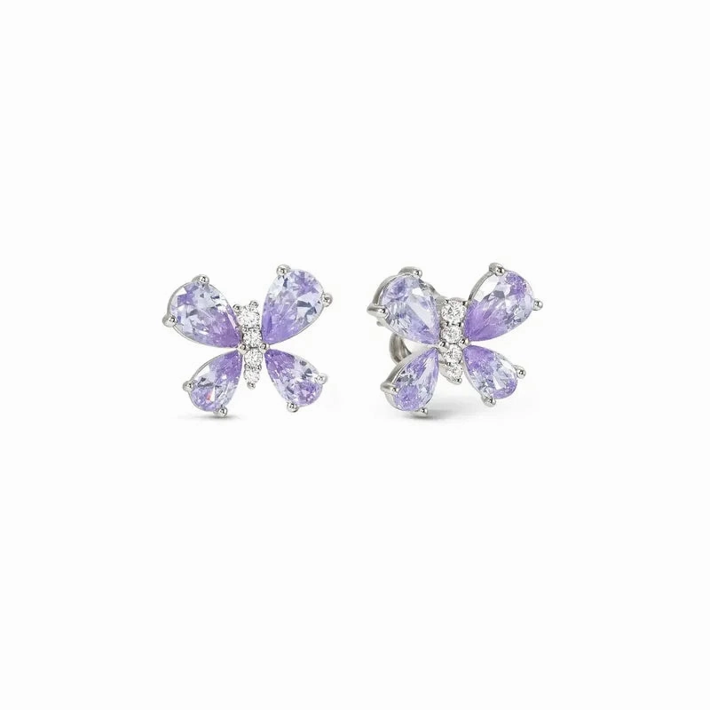 Nomination Shine Me Up Earrings, Butterfly with Cubic Zirconia, Sterling Silver