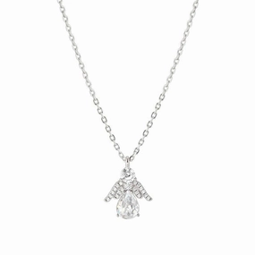 Nomination Shine Me Up Necklace, Angel with Cubic Zirconia, Sterling Silver
