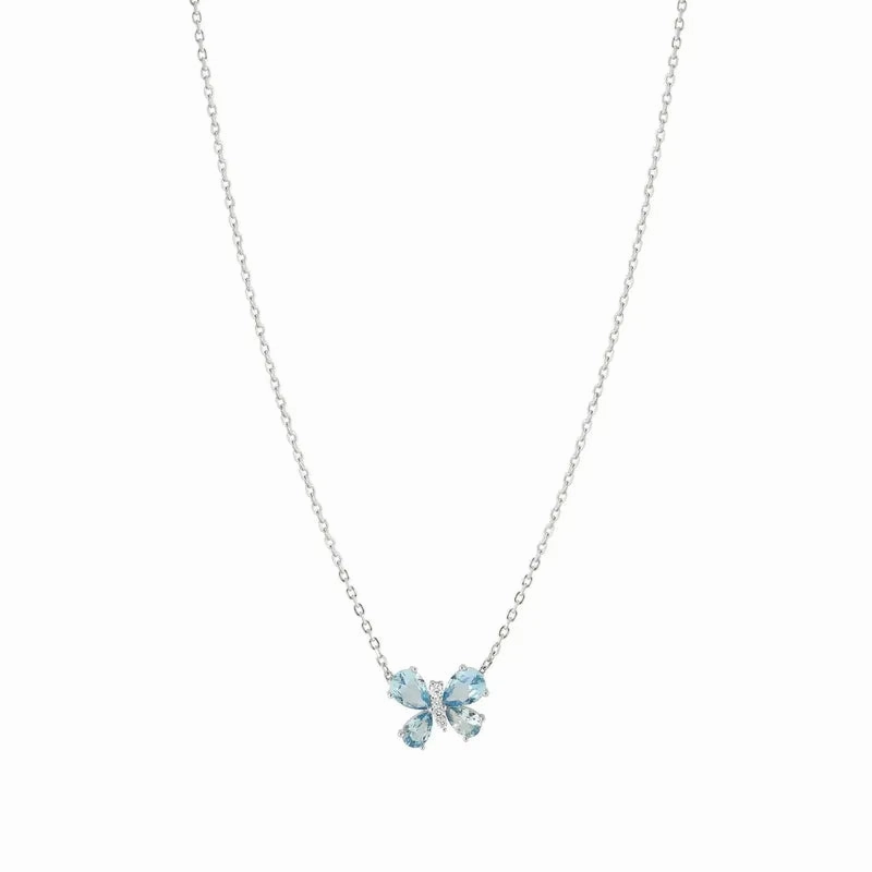 Nomination Shine Me Up Necklace, Butterfly with Cubic Zirconia, Sterling Silver
