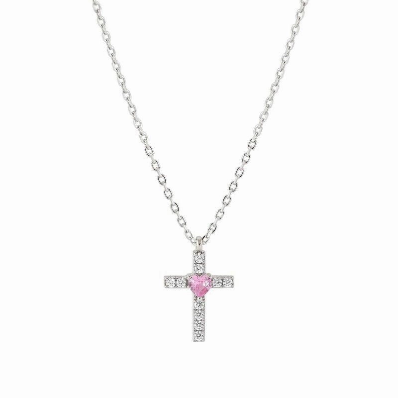 Nomination Shine Me Up Necklace, Cross with Cubic Zirconia, Sterling Silver