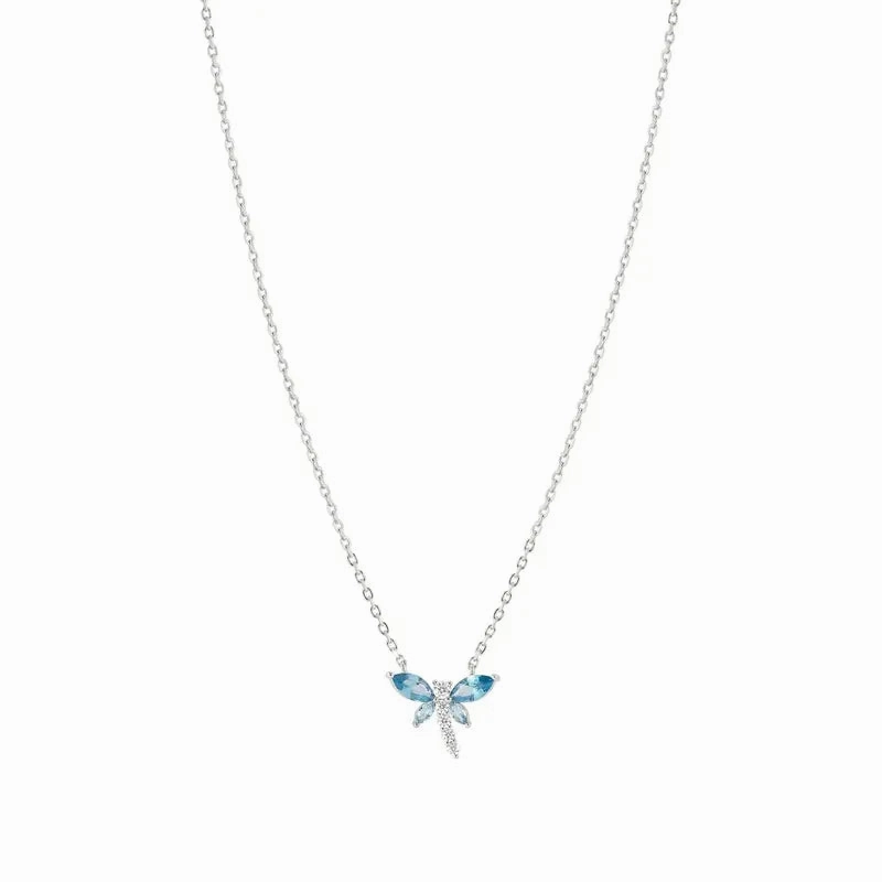 Nomination Shine Me Up Necklace, Dragonfly with Cubic Zirconia, Sterling Silver