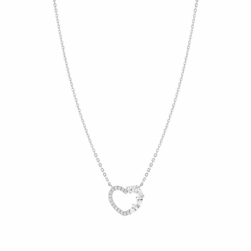 Nomination Shine Me Up Necklace, Heart with Cubic Zirconia, Sterling Silver
