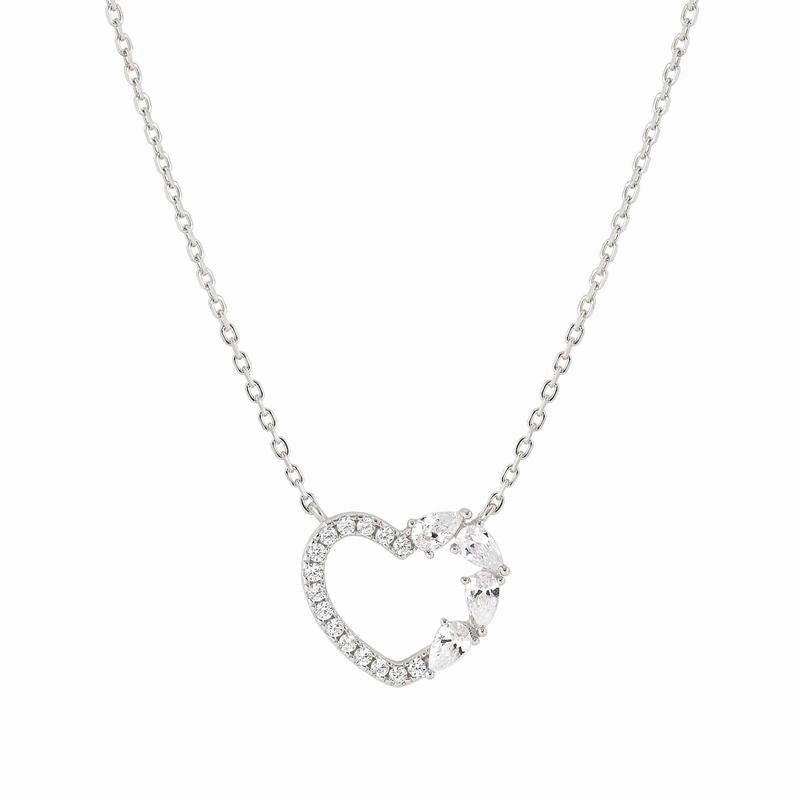 Nomination Shine Me Up Necklace, Heart with Cubic Zirconia, Sterling Silver