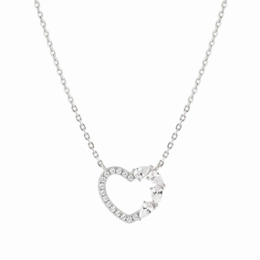 Nomination Shine Me Up Necklace, Heart with Cubic Zirconia, Sterling Silver