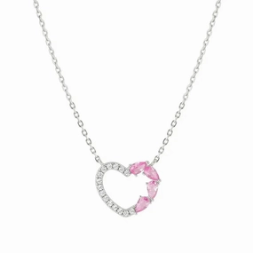 Nomination Shine Me Up Necklace, Heart with Cubic Zirconia, Sterling Silver