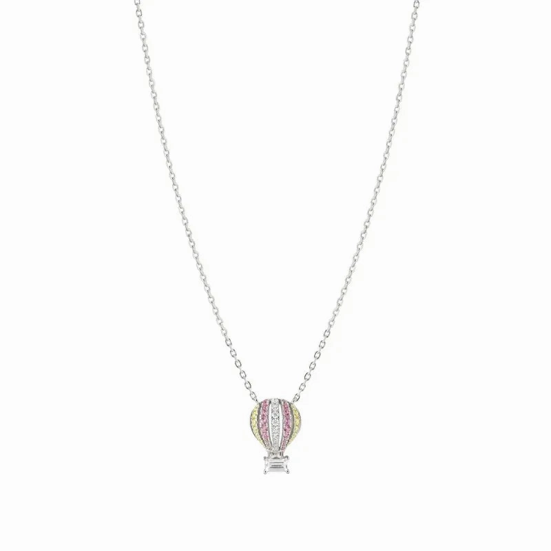 Nomination Shine Me Up Necklace, Hot Air Balloon with Cubic Zirconia, Sterling Silver