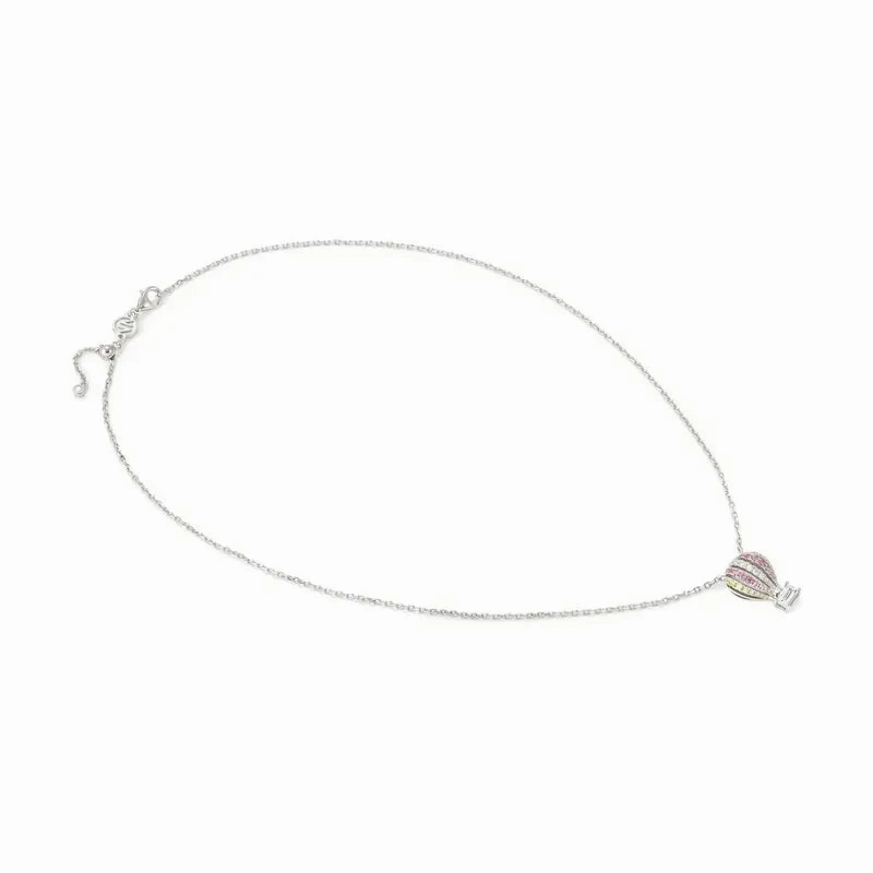 Nomination Shine Me Up Necklace, Hot Air Balloon with Cubic Zirconia, Sterling Silver