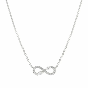 Nomination Shine Me Up Necklace, Infinity Symbol with Cubic Zirconia, Sterling Silver