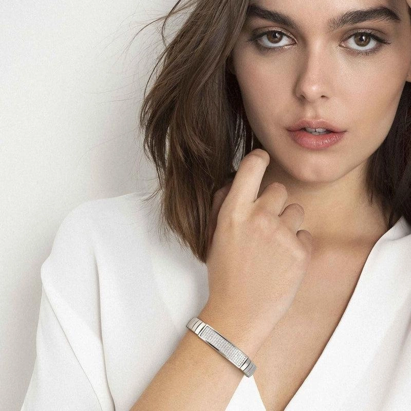 Nomination Stretchable Steel Medium Glitter Bracelet