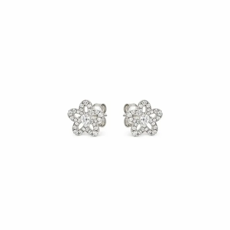 Nomination Sweetmadame Earrings, Flower with Cubic Zirconia, Silver