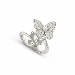 Nomination Sweetmadame Ring, Butterflies & Cubic Zirconia, Sterling Silver