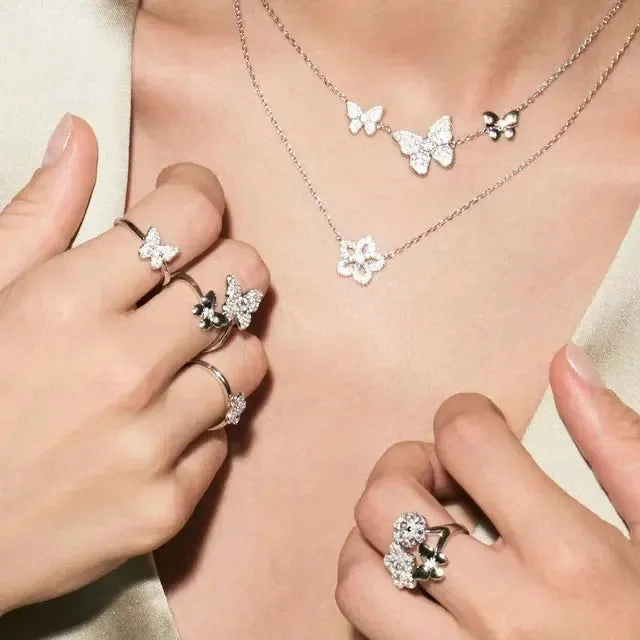 Nomination Sweetmadame Ring, Butterfly with Rose Gold & Cubic Zirconia