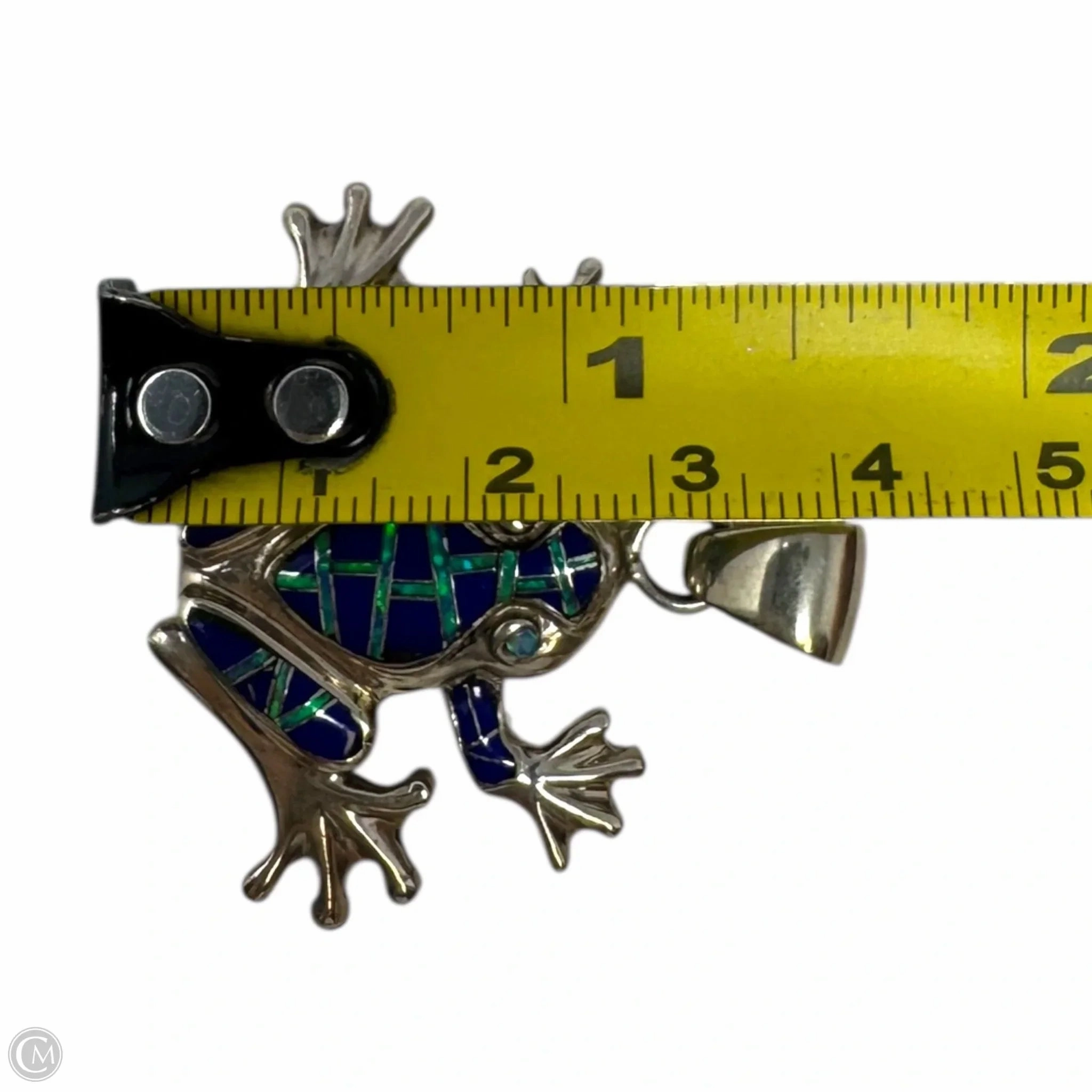 Opal Inlaid Frog Sterling Silver Pendant