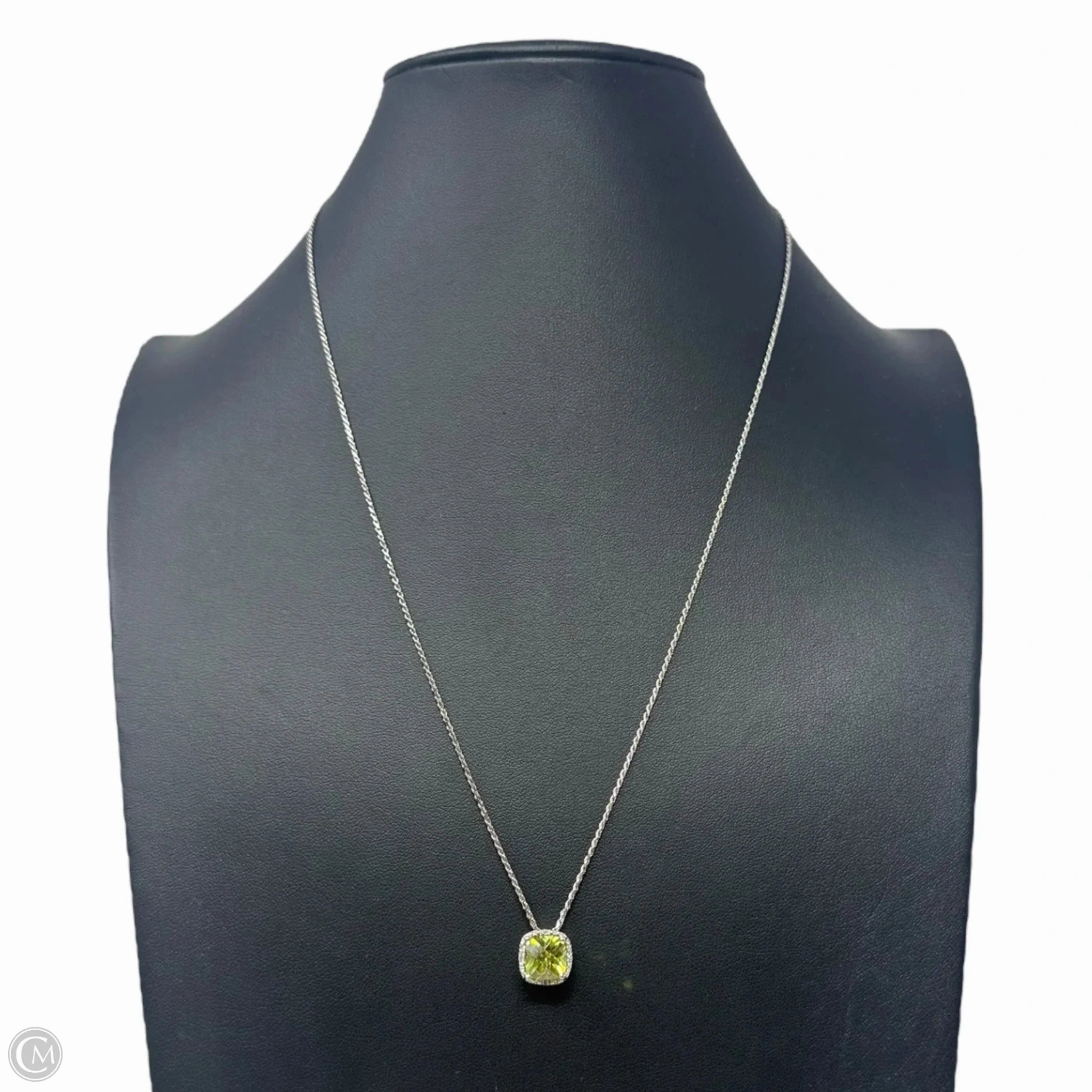 Peridot CZ Necklace Sterling Silver