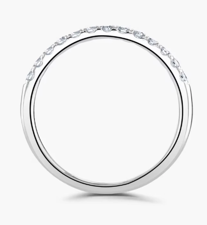 Platinum 0.20ct Round Brilliant Cut Diamond Claw Set Hal Eternity Ring