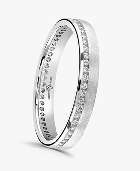 Platinum 0.25ct Round Brilliant Cut Diamond Channel Set Full Eternity Ring