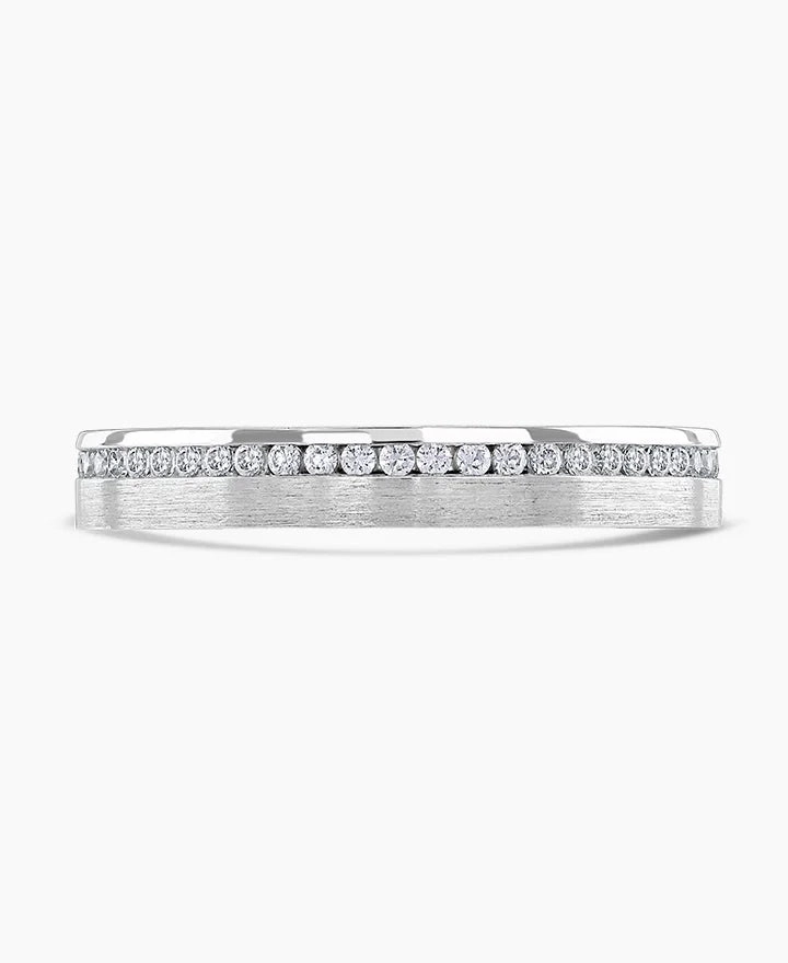 Platinum 0.25ct Round Brilliant Cut Diamond Channel Set Full Eternity Ring