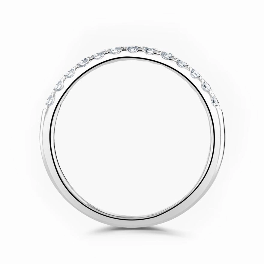 Platinum 0.25ct Round Brilliant Cut Diamond Claw Set Half Eternity Ring