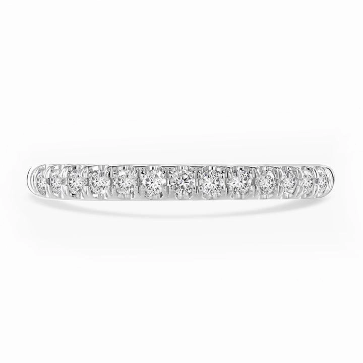 Platinum 0.25ct Round Brilliant Cut Diamond Claw Set Half Eternity Ring