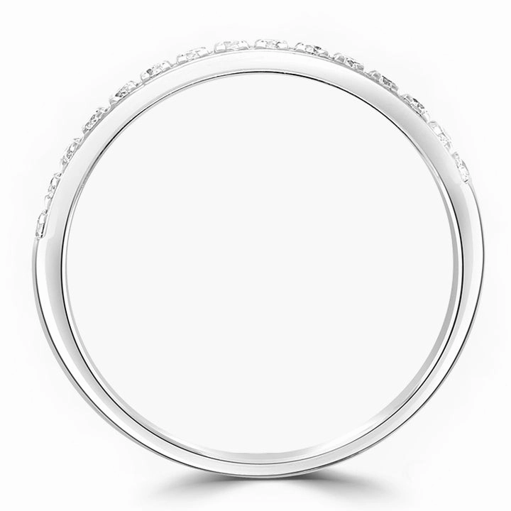 Platinum 0.25ct Round Brilliant Cut Diamond Grain Set Half Eternity Ring