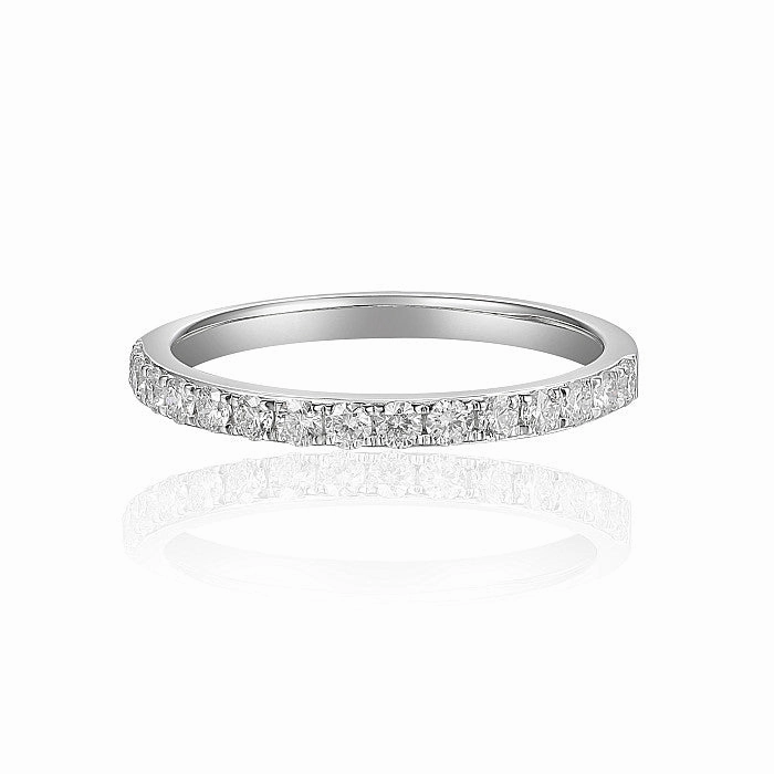 Platinum 0.25ct Round Brilliant Cut Diamond Half Eternity Ring