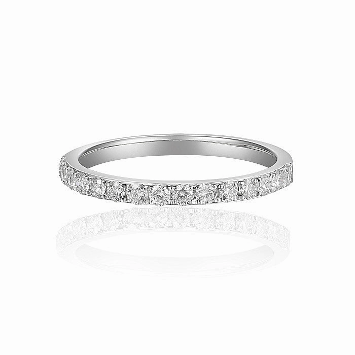 Platinum 0.25ct Round Brilliant Cut Diamond Half Eternity Ring