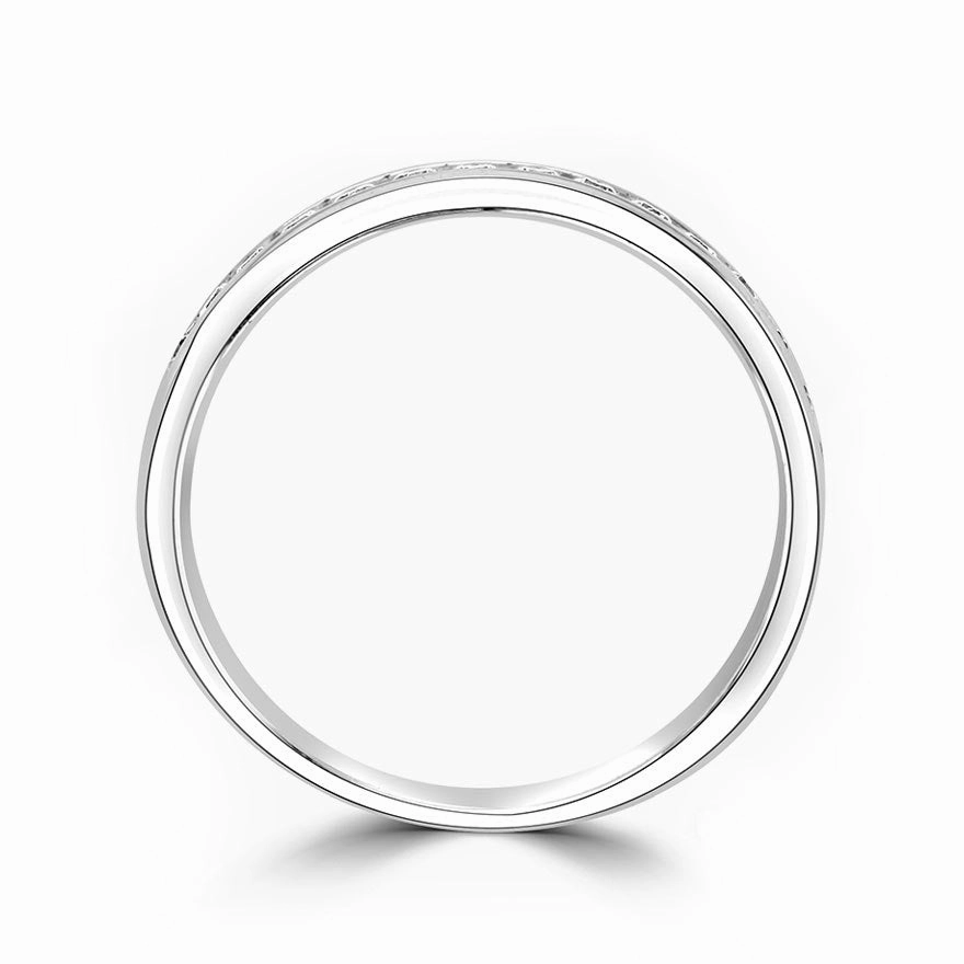 Platinum 0.30ct Round Brilliant Cut Diamond Channel Set Half Eternity Ring