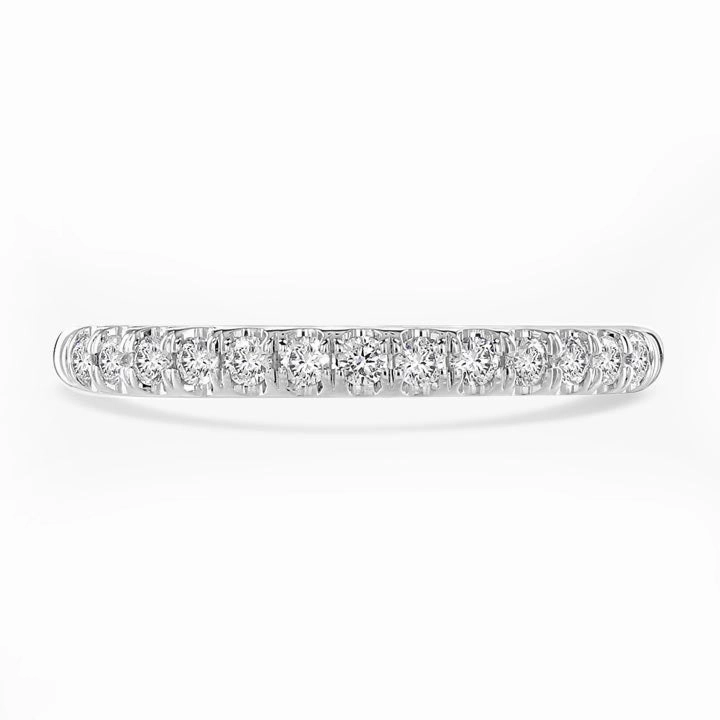Platinum 0.33ct Round Brilliant Cut Diamond Claw Set Half Eternity Ring