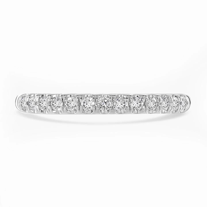 Platinum 0.33ct Round Brilliant Cut Diamond Claw Set Half Eternity Ring