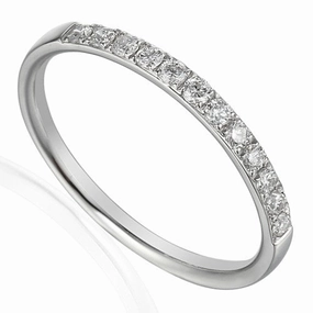 Platinum 0.60ct Round Brilliant Cut Diamond Half Eternity Ring
