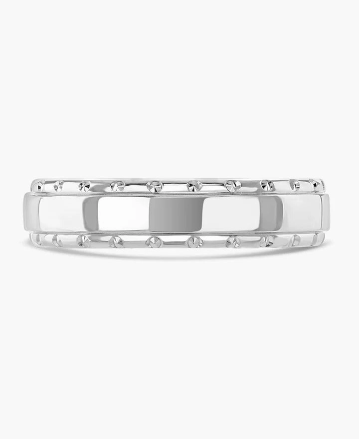 Platinum 3mm Light Court Ladies Contemporary Wedding Ring