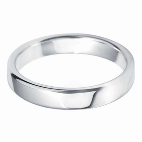 Platinum 4mm Classic Court Gents Wedding Ring