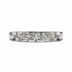 Platinum 5 Stone Diamond Eternity Ring