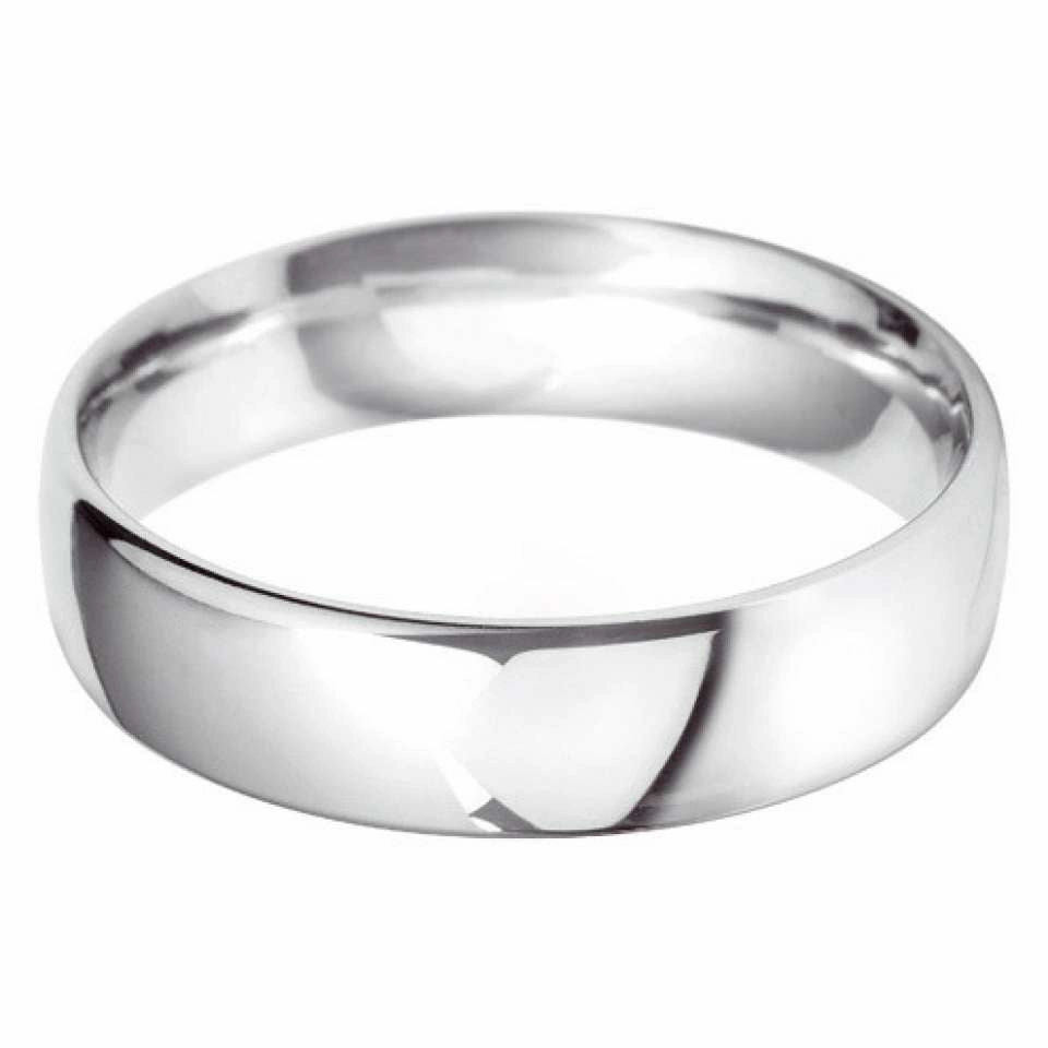 Platinum 6mm Classic Court Gents Wedding Ring