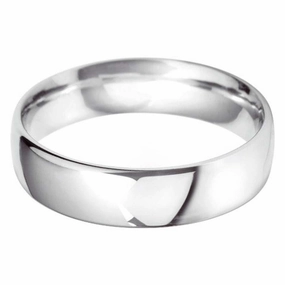 Platinum 6mm Classic Court Gents Wedding Ring