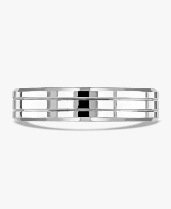 Platinum 6mm Medium Court Gents Polished Wedding Ring