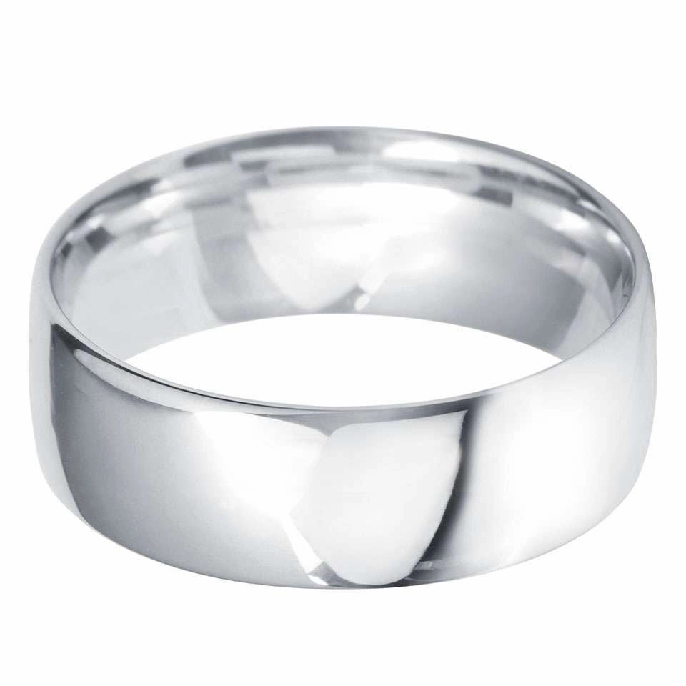 Platinum 7mm Classic Court Gents Wedding Ring