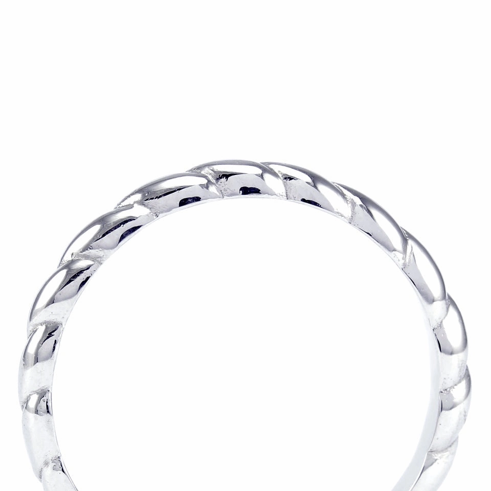 Platinum Twist Ladies Wedding Band