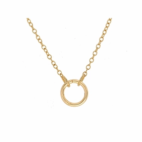 Rachel Reid 14k Round Charm Clip Necklace