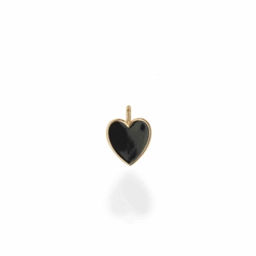 Rachel Reid Oversized Black Enamel Heart Charm