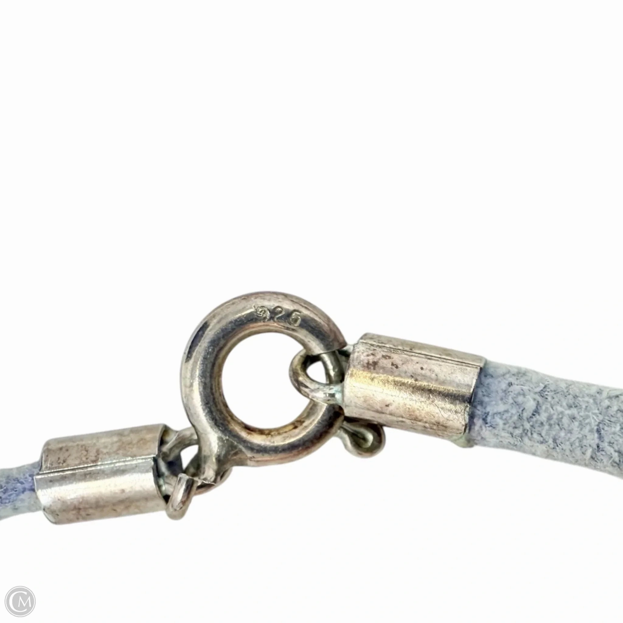 Raw Amethyst Pendant Necklace On Leather Cord With Sterling Clasp By Cmc