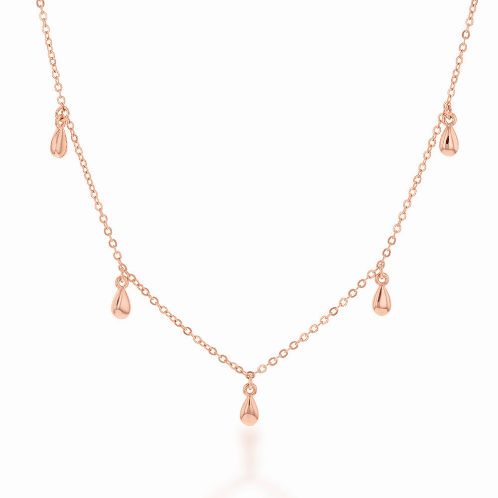 Rose Gold Plated Sterling Silver Fancy Choker Chain