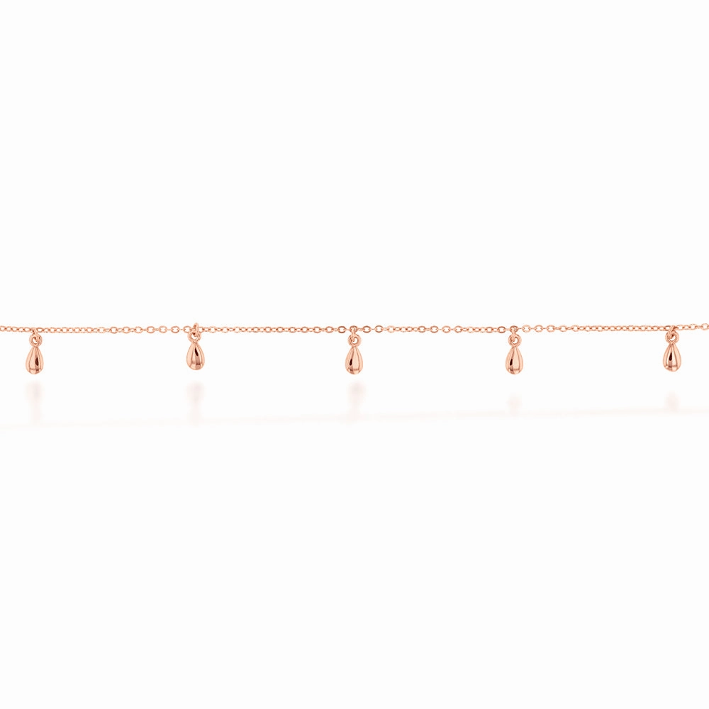 Rose Gold Plated Sterling Silver Fancy Choker Chain
