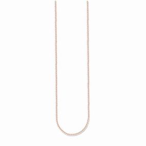 Rose Gold Plated Sterling Silver Thomas Sabo Fine Box Link 45-50cm
